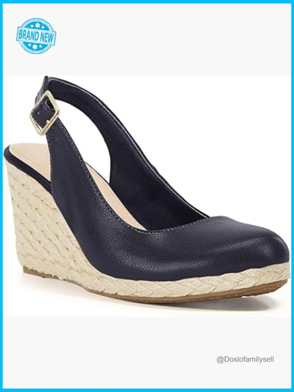Womens Platform Wedge Sandals Espadrilles Closed Toe Slingback Ankle Strap